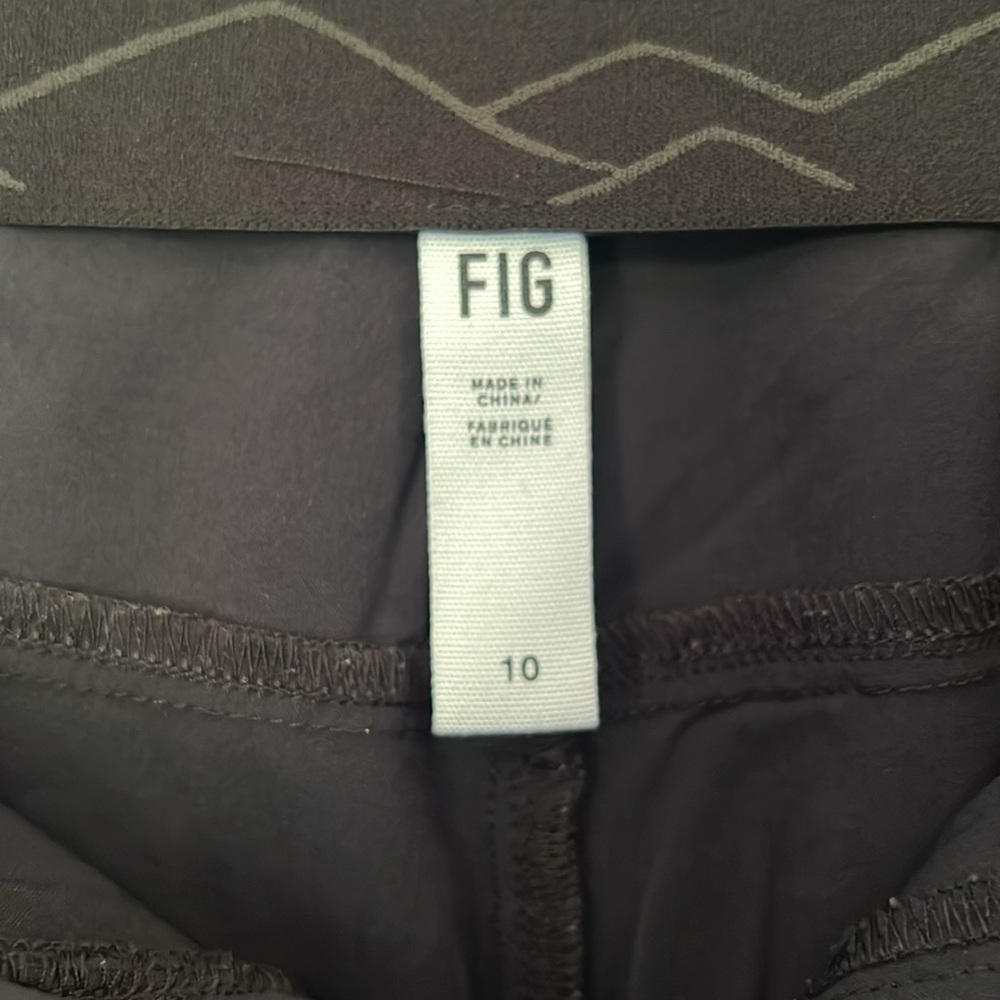 Fig Wuu Shorts Black Nylon Blend Women’s Size 10 - Picture 3 of 6